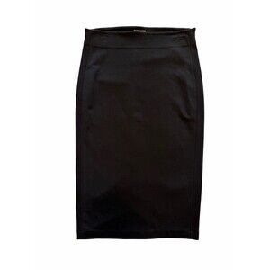 Vince Camuto Black Ponte Pencil Skirt Size Small Stretch Midi Workwear Classic